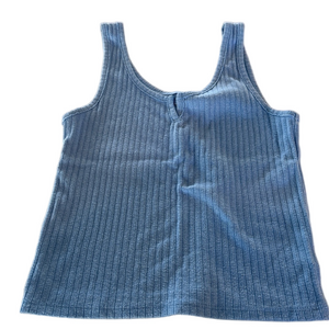 American Eagle Outfitters Blue Ribbed Tank Top Small